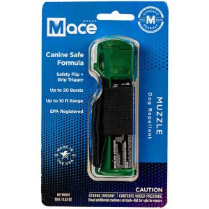 Mace Canine Repellent Dog Pepper Spray 14 Gram – EPA Approved, 10 Feet Stream Range, 20 Half-Second Bursts, Flip-Top Safety Cap, Keychain and Adjustable Hand Strap, for Walkers Joggers Delivery Personnel