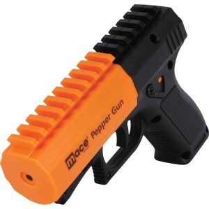 Mace Brand Pepper Gun 2.0 Includes OC Pepper Cartridge, Picatinny Rail, Water Practice Cartridge, and Dual Function LED