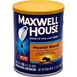 Maxwell House Coffee Diversion Safe - Bottom Closed View. This safe cleverly disguises as a common household Item, offering a discreet and secure storage solution for your valuables