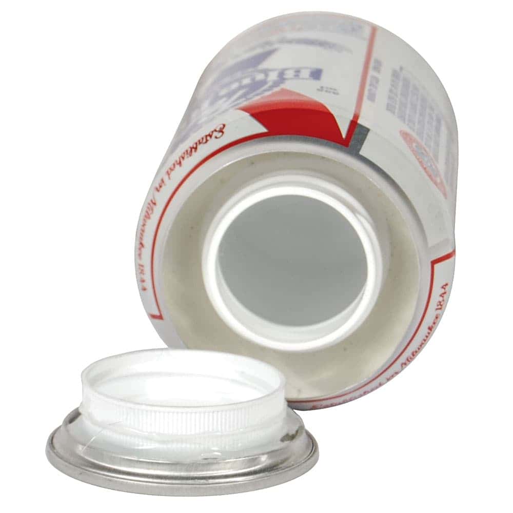 Pabst Blue Ribbon Beer Can Safe - Bottom Open. This safe cleverly disguises as a common beer can, offering a discreet and secure storage solution for your valuables