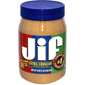 JIF Extra Crunchy Peanut Butter Diversion Safe Shown with Top Closed