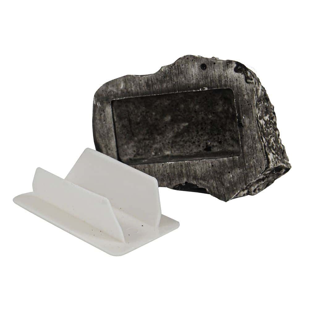 Simulated Stone Diversion Safe for Concealing Extra Keys for your Home or Shop - Open Bottom View