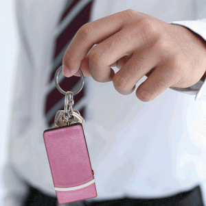 60 Million Volt FANG Keychain Stun Gun Shown in Hand