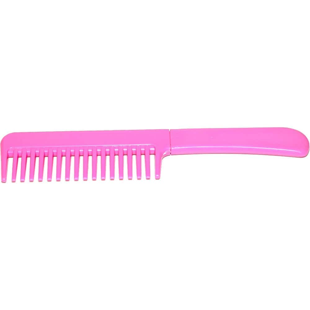Pink Comb with Covered Knife in Handle