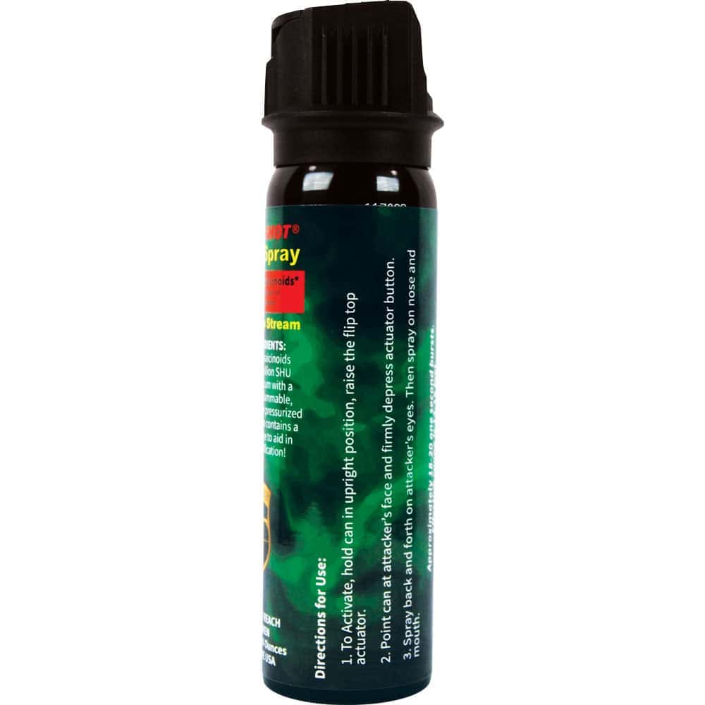 Pepper Shot 4 ounce Flip Top Pepper Spray Side View | Advanced Safety Tech Pepper Shot 4 Ounce Flip Top Pepper Spray Side View Advanced Safety Tech Pepper Shot 4 Ounce Flip Top Pepper Spray Side View
