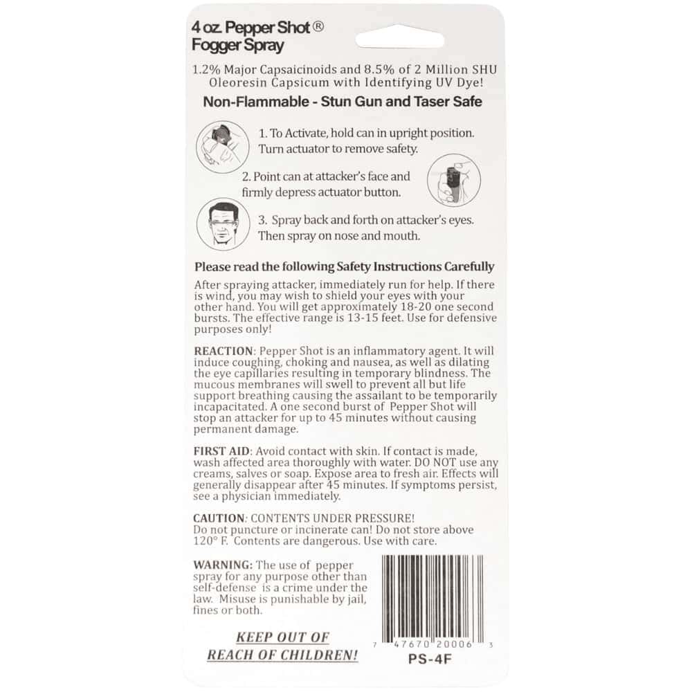 Pepper Spray 4 Ounce Pepper Spray Rear View in Retail Package with Instructions | Advanced Safety Tech Pepper Spray 4 Ounce Pepper Spray Rear View in Retail Package with Instructions Advanced Safety Tech Pepper Spray 4 Ounce Pepper Spray Rear View in Retail Package with Instructions