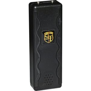 Black SAL Stun Gun with Alarm and Flashlight Front View