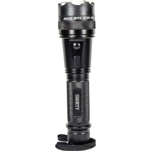 75 Million Volt Shorty Flashlight Stun Gun with Wrist Strap, Holster, and Charging Cable