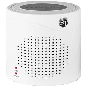 Detailed image of the 120db Barking Dog Alarm, showcasing the top view to highlight its design and features for effective security and deterrence