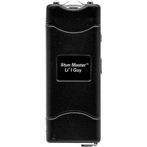 Black 60 Million Volt Lil Guy Stun Gun With Flashlight Front View