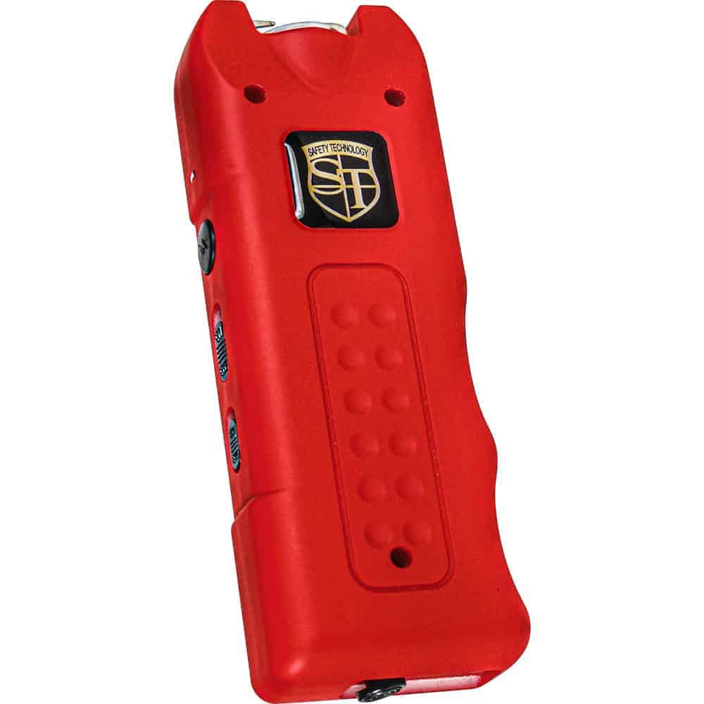 Red MultiGuard Stun Gun Rechargeable With Alarm and Flashlight Front View | Advanced Safety Tech Red Multiguard Stun Gun Rechargeable with Alarm and Flashlight Front View Advanced Safety Tech Red Multiguard Stun Gun Rechargeable with Alarm and Flashlight Front View