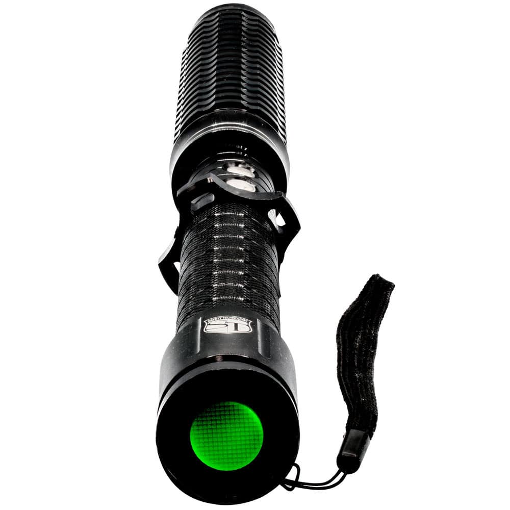 The Twist of Fate is a full-aluminum, rechargeable stun baton with a flashlight that extends with a simple twist, taking you from 16¾” to over 19″ of striking distance in seconds