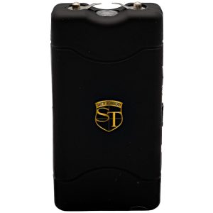 Black MAGNAVOLT 80 Million Volt Stun Gun with Flashlight - Front View